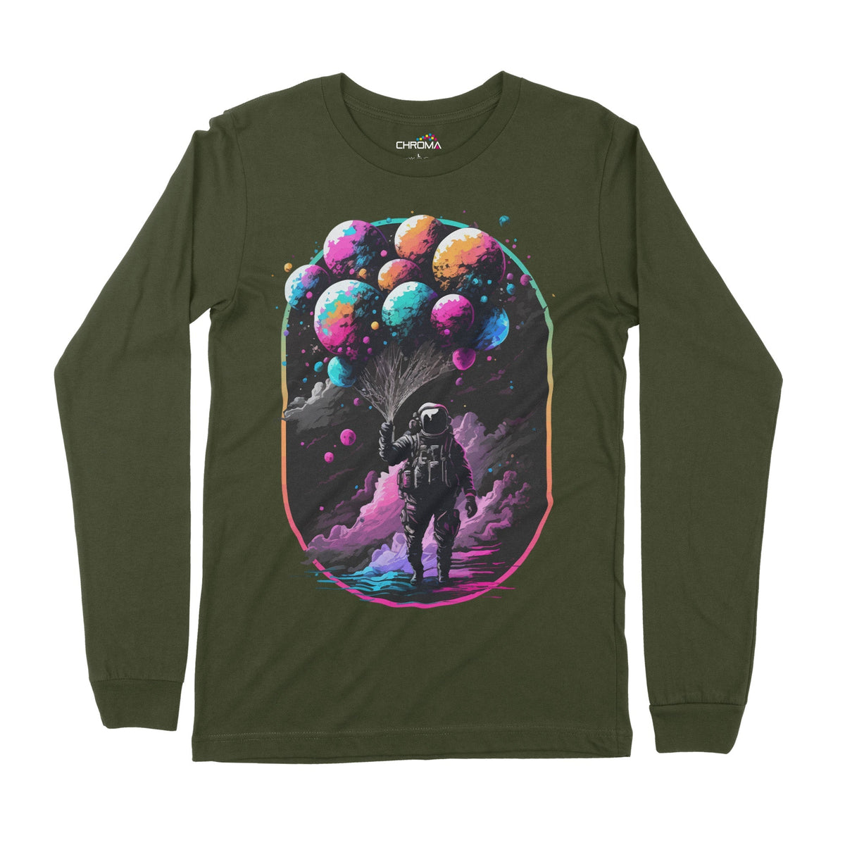 Astro Balloons | Long-Sleeve T-Shirt | Premium Quality Streetwear Chroma Clothing