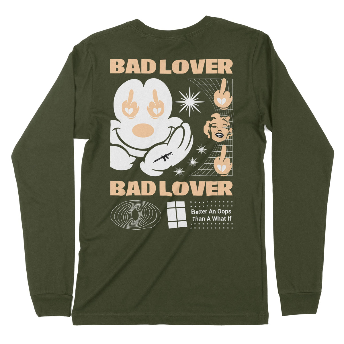 Bad Lover | Back Print | Long-Sleeve T-Shirt | Premium Quality Streetw Chroma Clothing