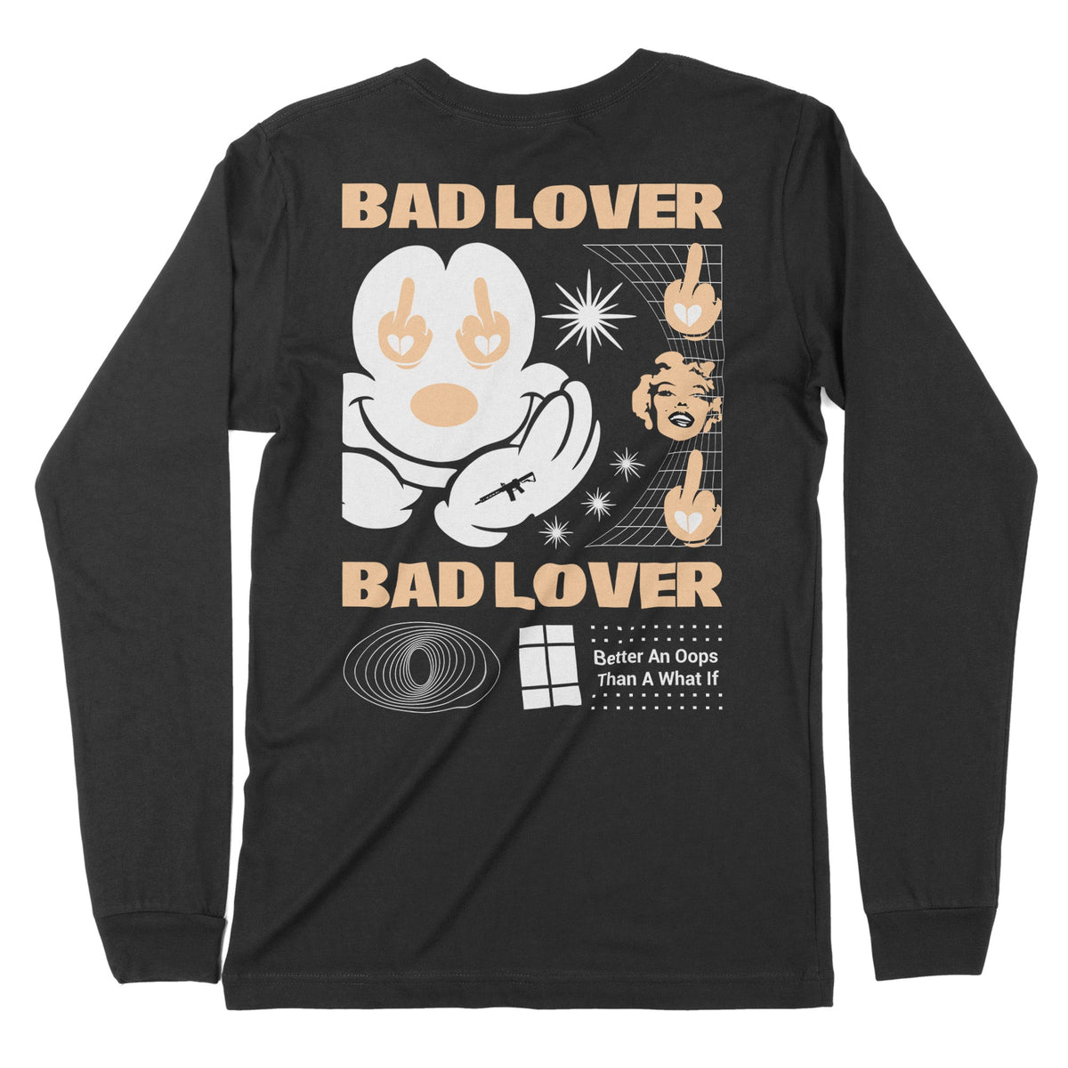 Bad Lover | Back Print | Long-Sleeve T-Shirt | Premium Quality Streetw Chroma Clothing