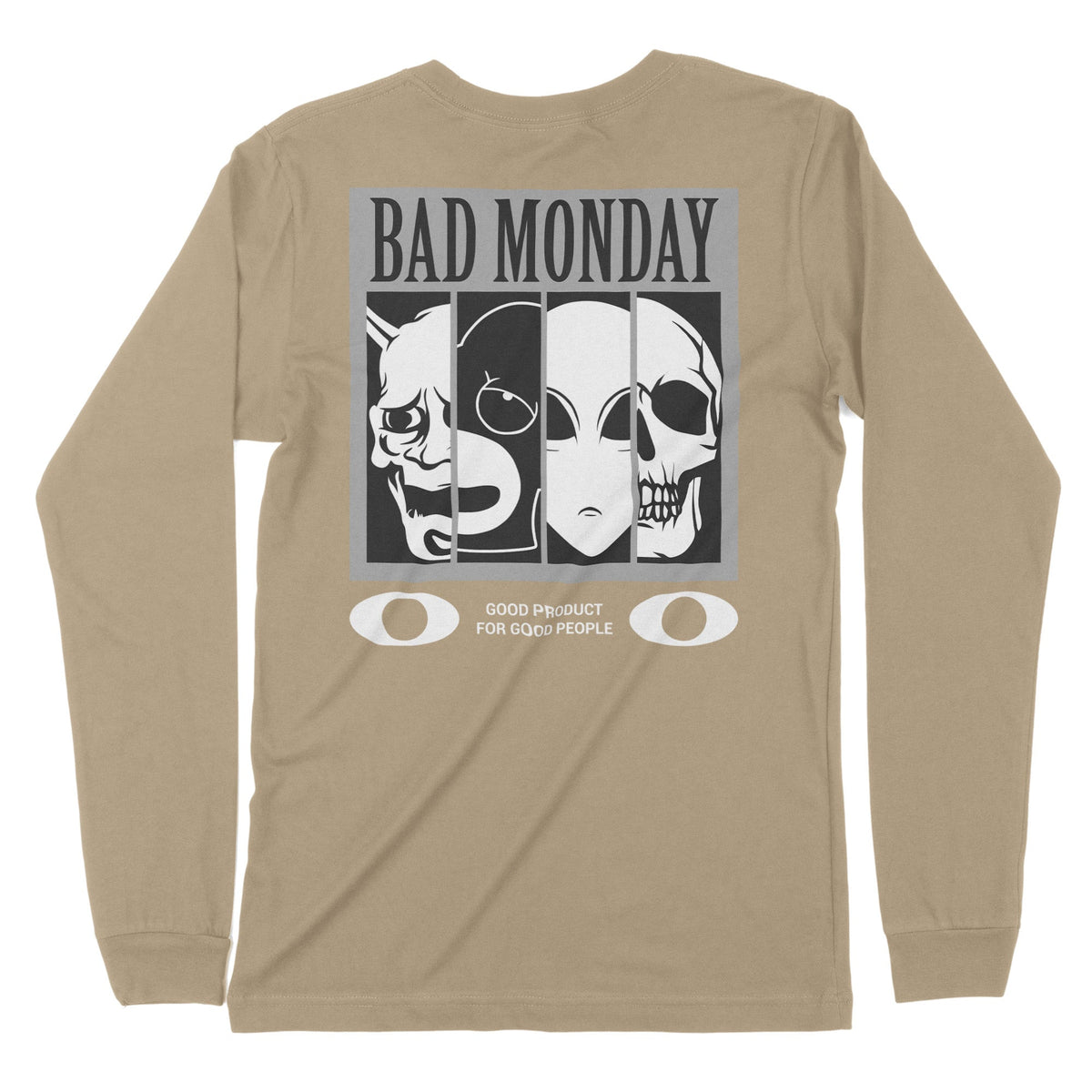 Bad Monday | Back Print | Long-Sleeve T-Shirt | Premium Quality Street Chroma Clothing