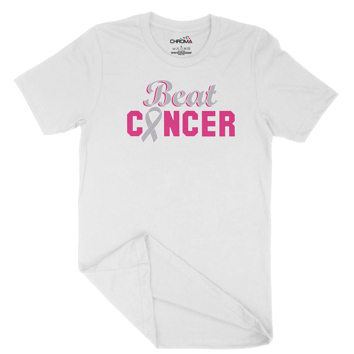 Beat Cancer Unisex Adult T-Shirt | Quality Slogan Clothing Chroma Clothing