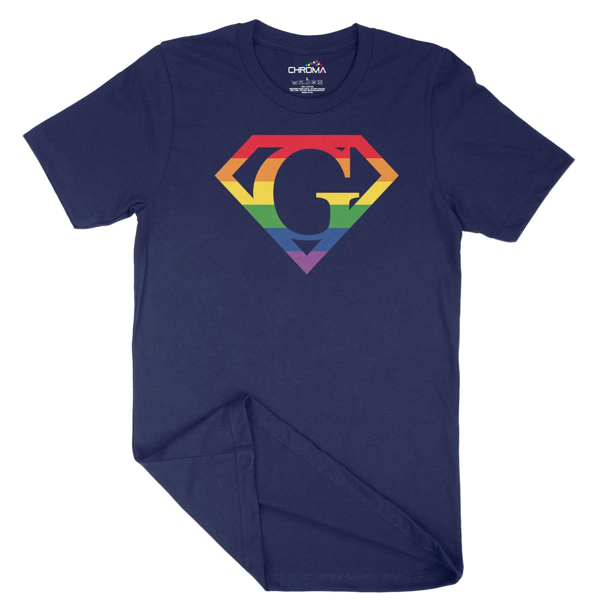 Big G Superman Lgbtq Unisex Adult T-Shirt | Quality Slogan Clothing Chroma Clothing