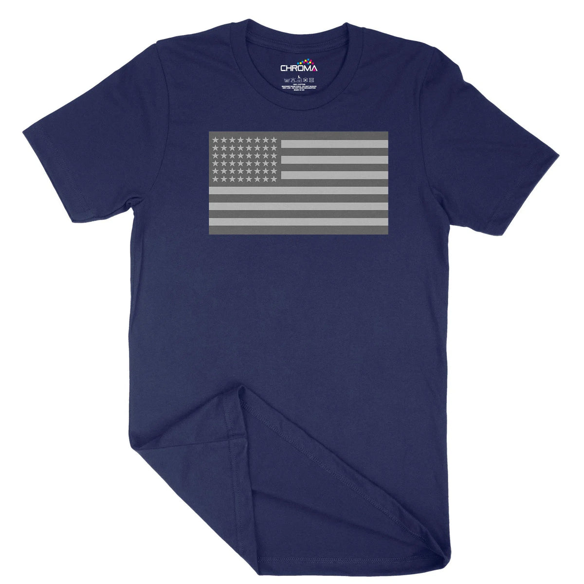 Black American Flag Unisex Adult T-Shirt | Quality Slogan Clothing Chroma Clothing