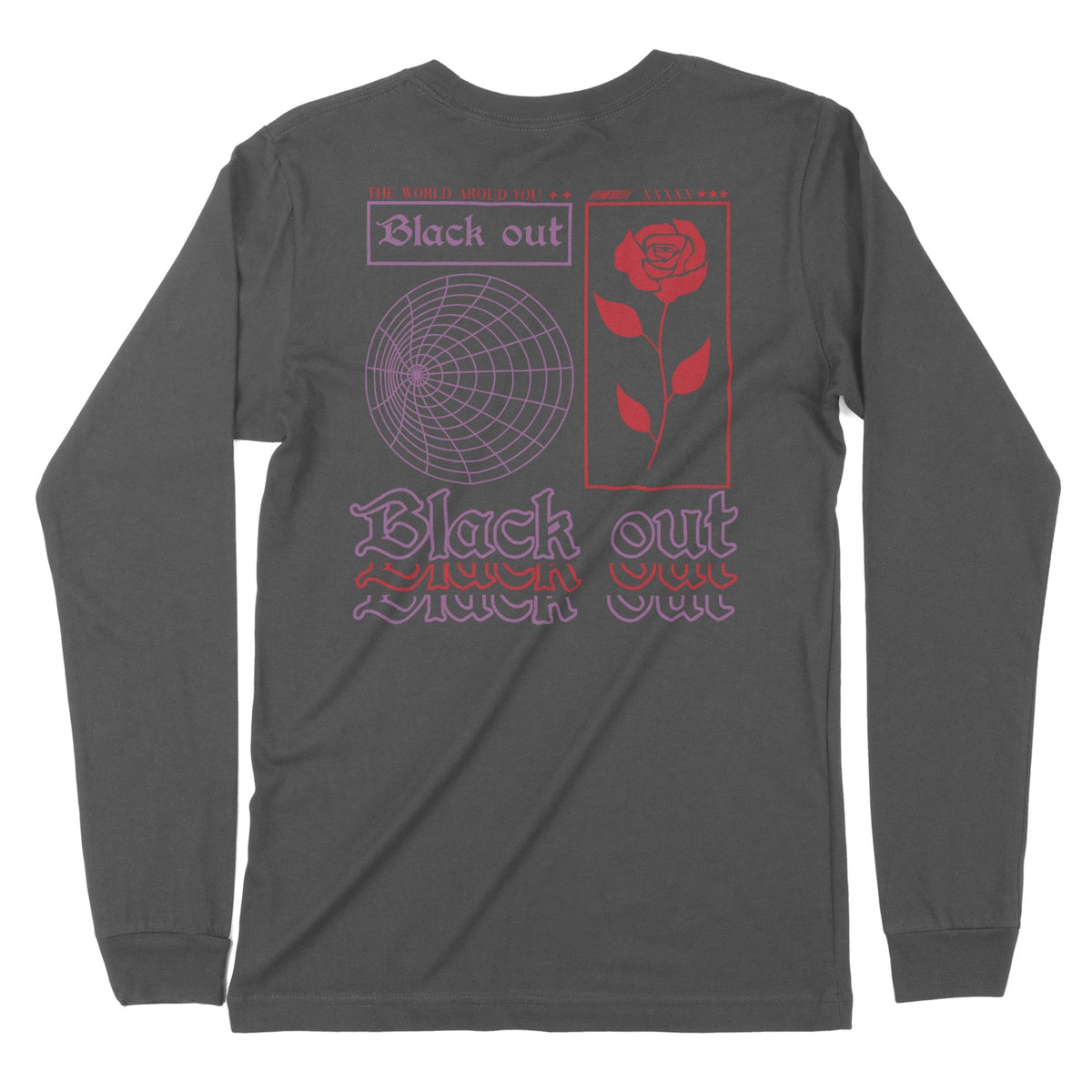 Black Out | Back Print | Long-Sleeve T-Shirt | Premium Quality Streetw Chroma Clothing