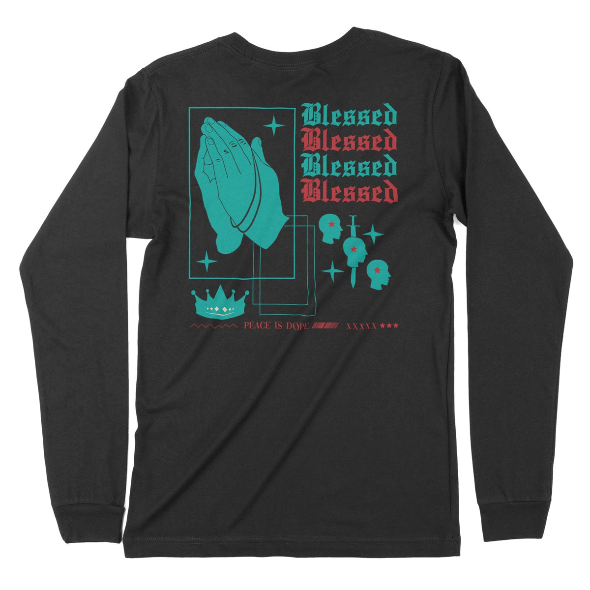 Blessed | Back Print | Long-Sleeve T-Shirt | Premium Quality Streetwea Chroma Clothing