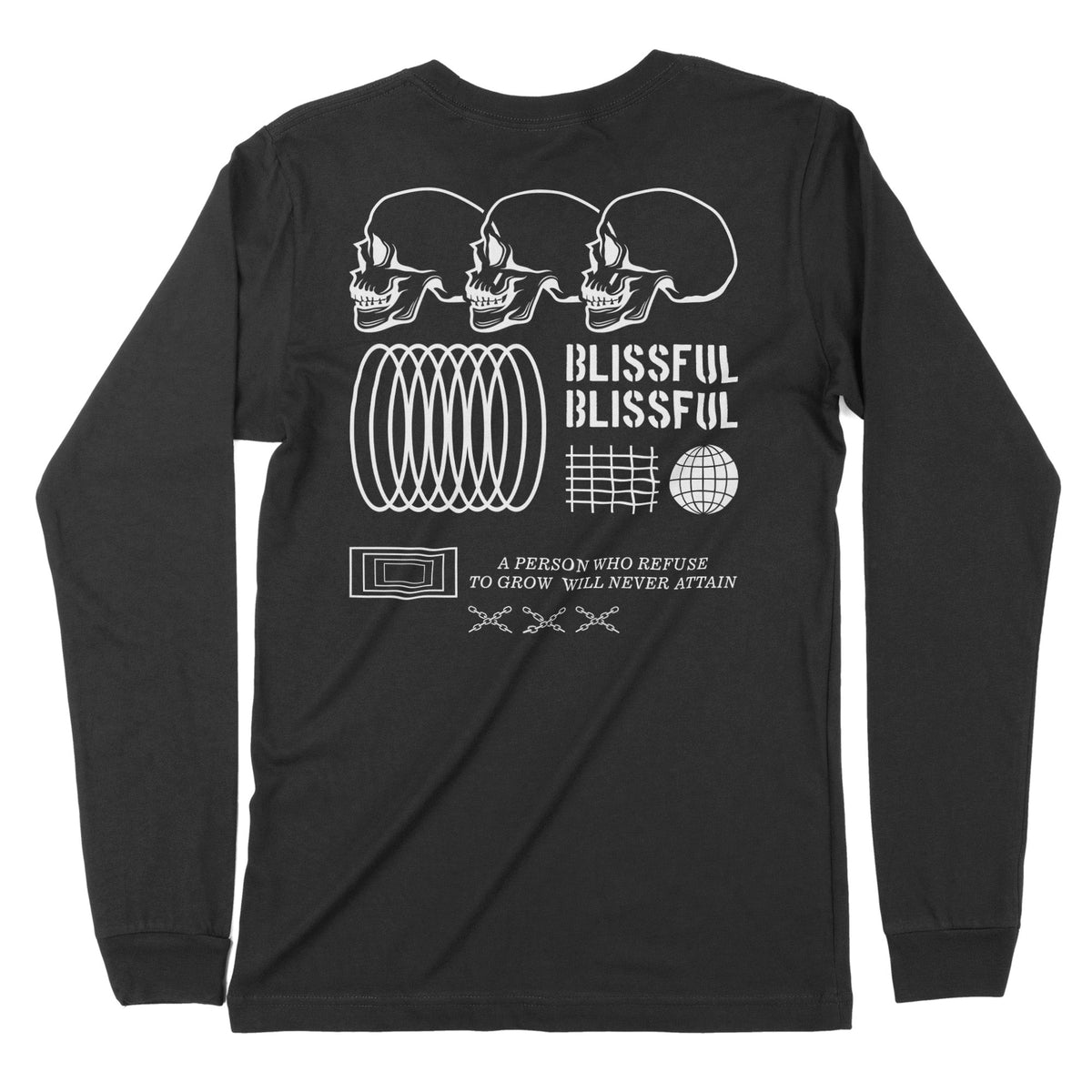 Blissful | Back Print | Long-Sleeve T-Shirt | Premium Quality Streetwe Chroma Clothing