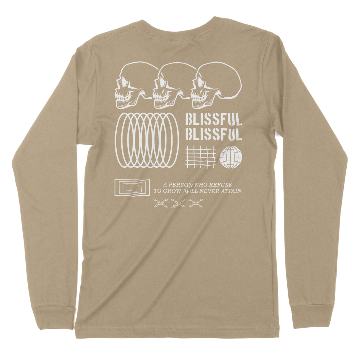 Blissful | Back Print | Long-Sleeve T-Shirt | Premium Quality Streetwe Chroma Clothing