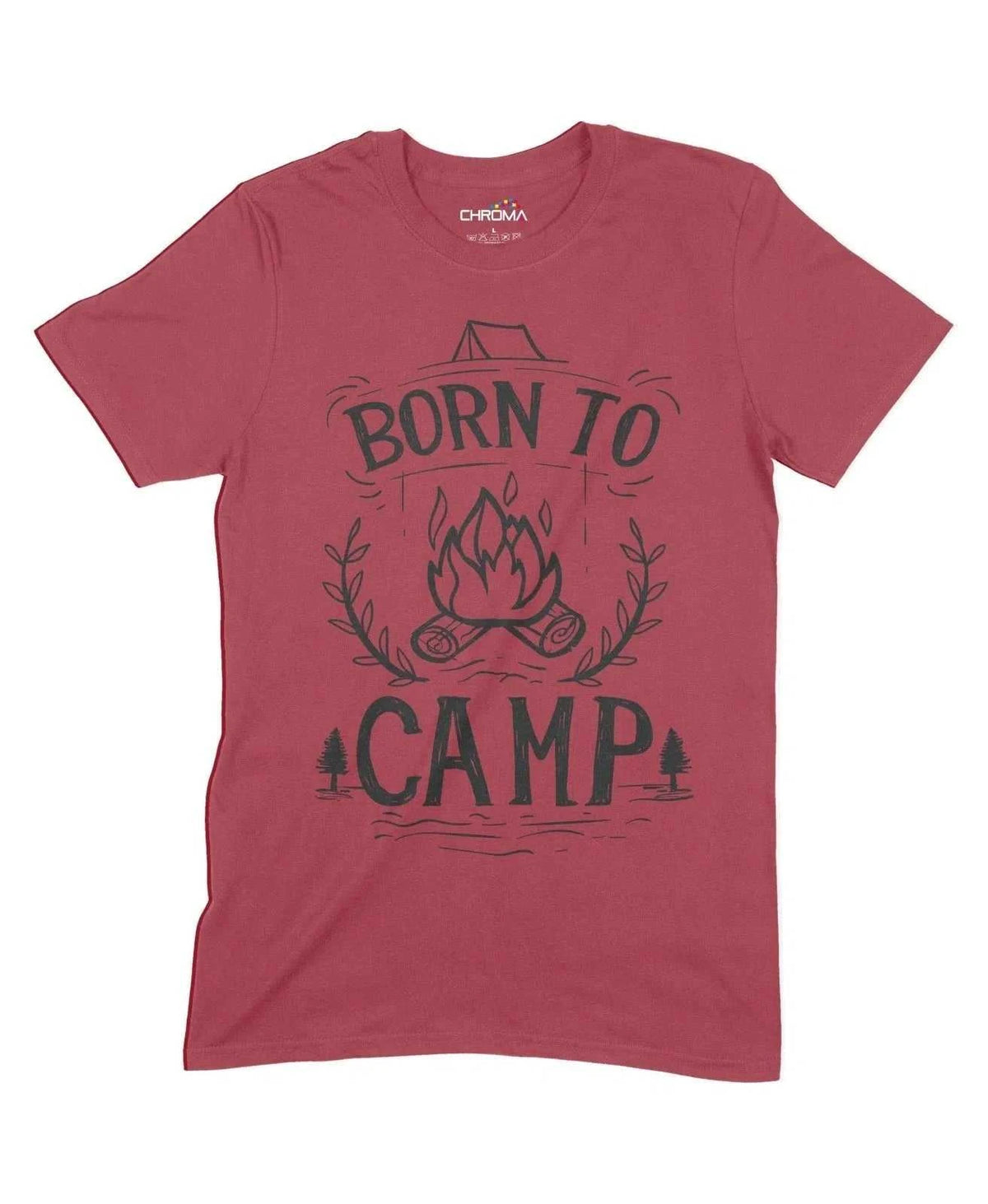 Born To Camp Unisex Adult T-Shirt Chroma Clothing