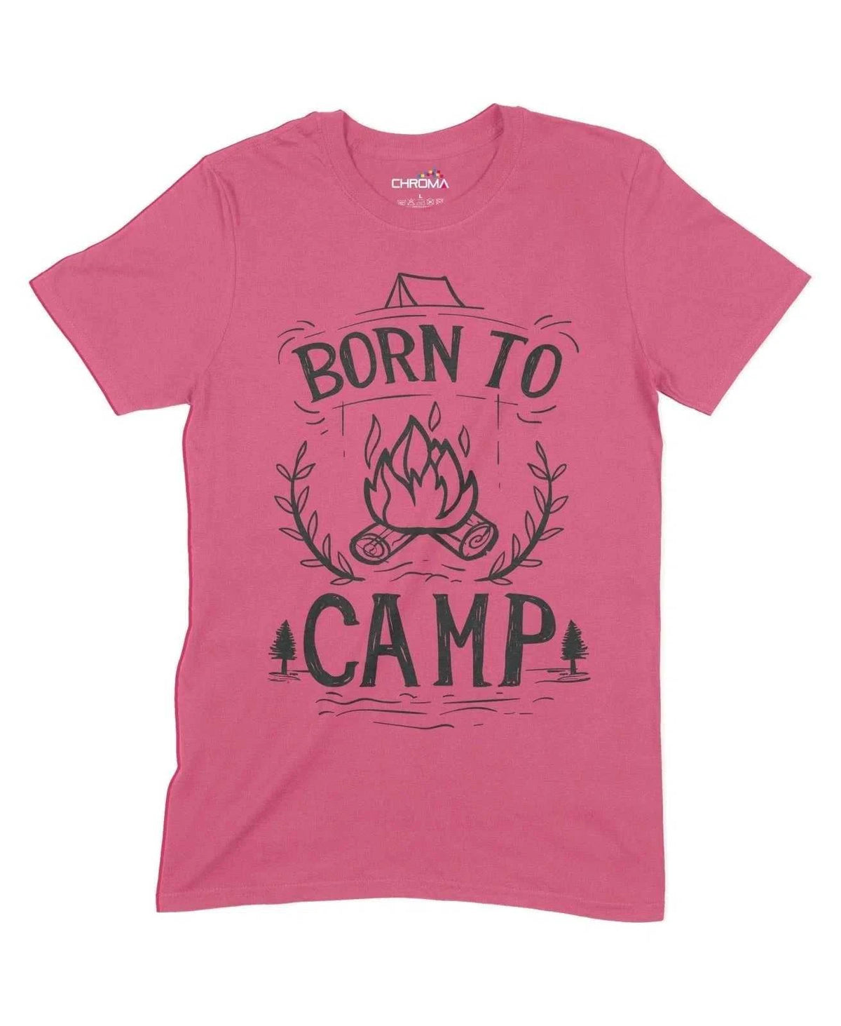 Born To Camp Unisex Adult T-Shirt Chroma Clothing