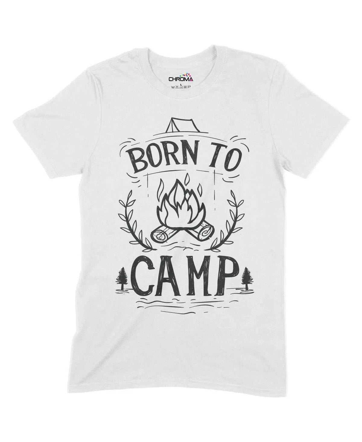 Born To Camp Unisex Adult T-Shirt Chroma Clothing