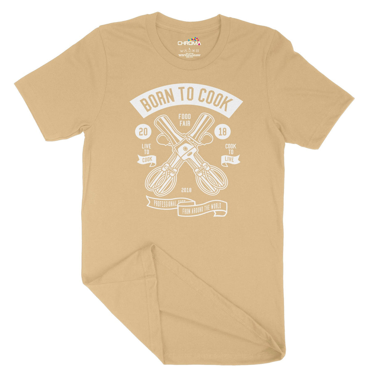 Born To Cook | Vintage Adult T-Shirt | Classic Vintage Clothing Chroma Clothing