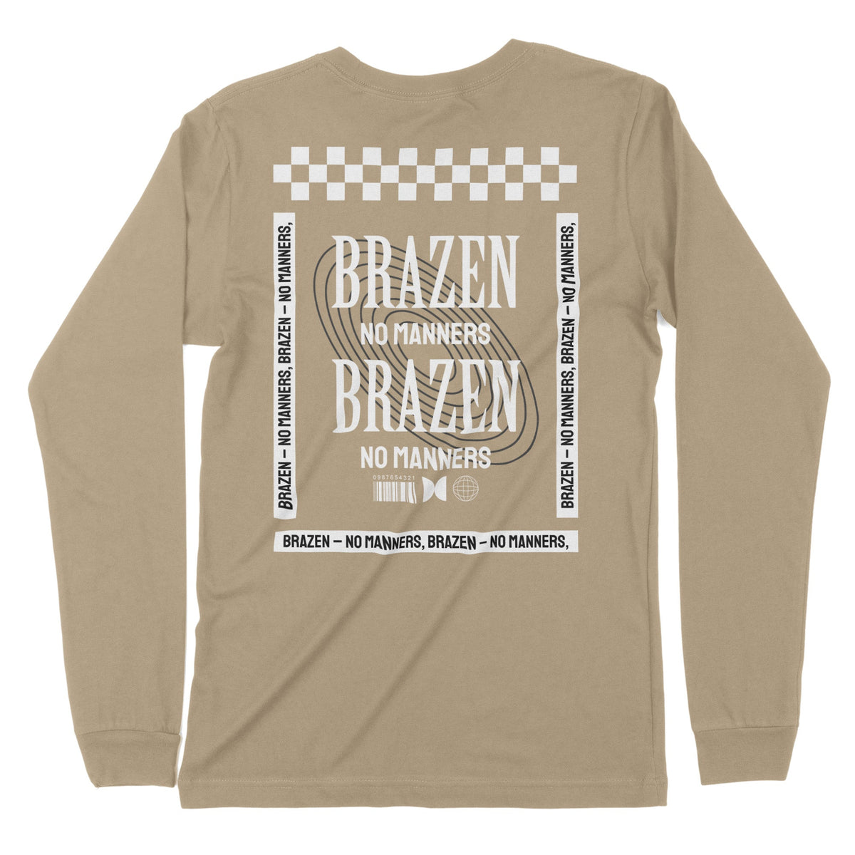 Brazen No Manners | Back Print | Long-Sleeve T-Shirt | Premium Quality Chroma Clothing