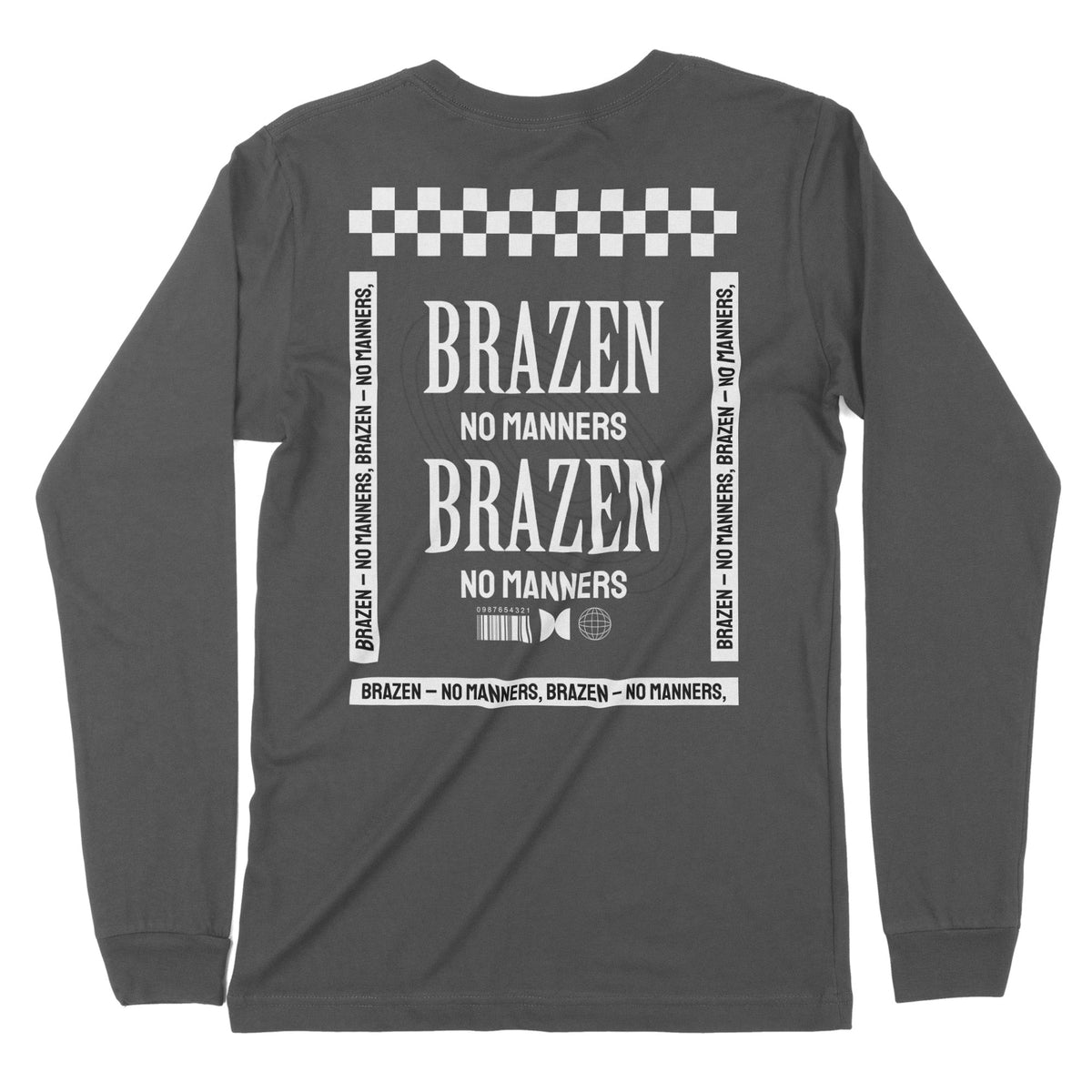 Brazen No Manners | Back Print | Long-Sleeve T-Shirt | Premium Quality Chroma Clothing