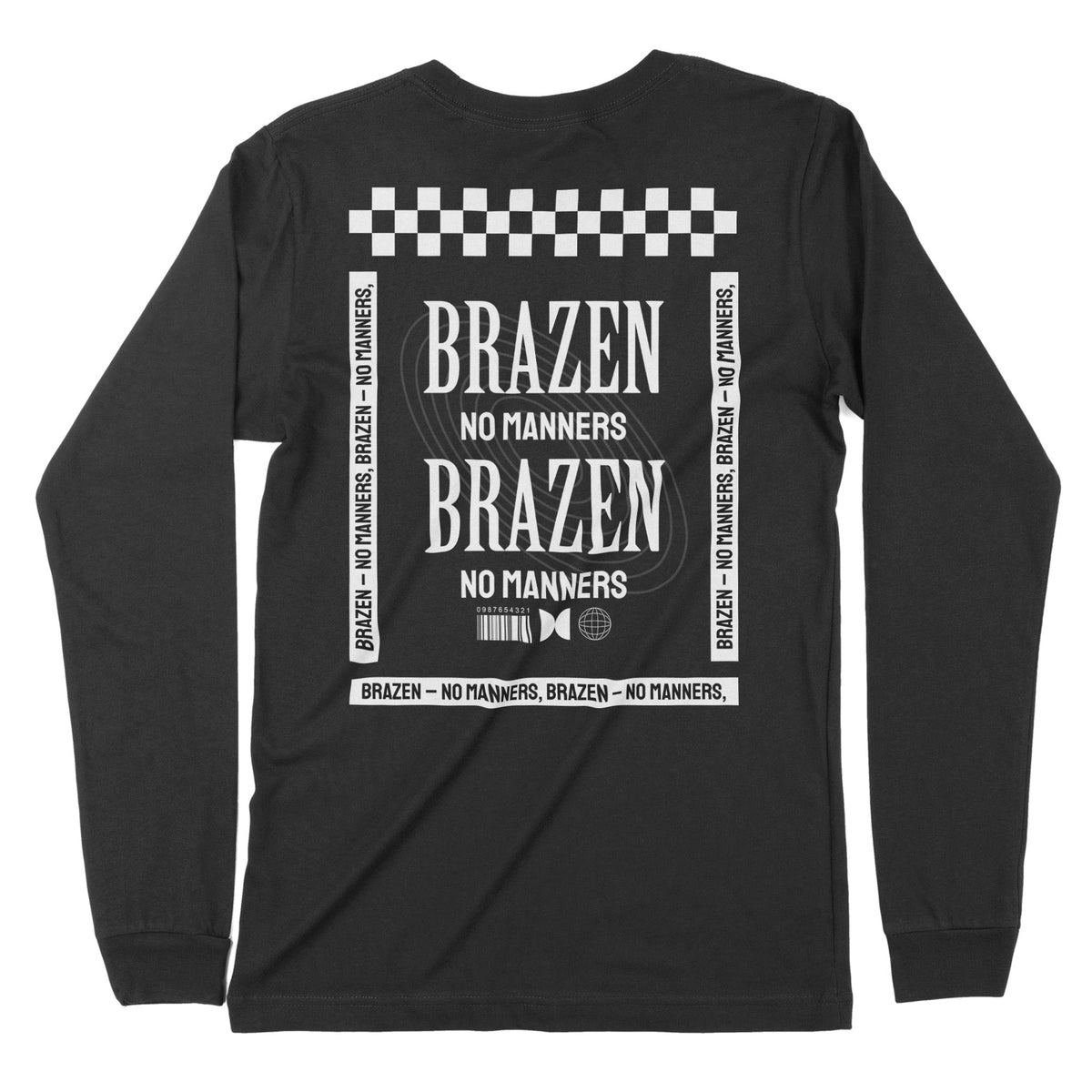 Brazen No Manners | Back Print | Long-Sleeve T-Shirt | Premium Quality Chroma Clothing