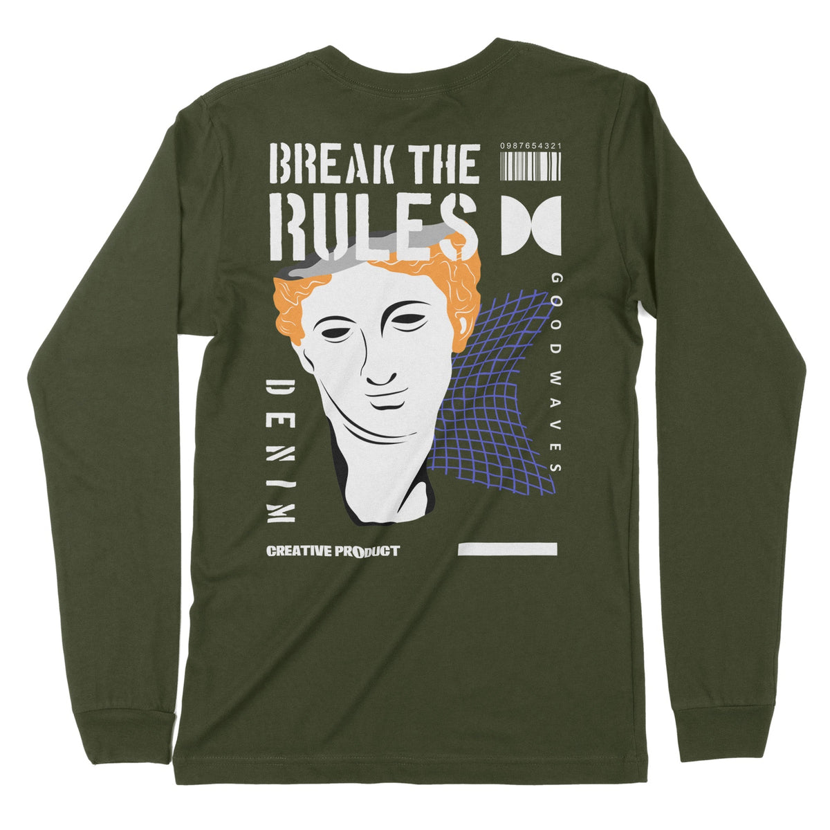 Break The Rules | Back Print | Long-Sleeve T-Shirt | Premium Quality S Chroma Clothing