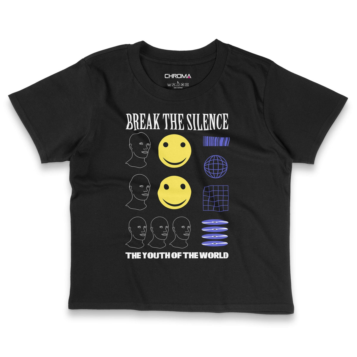 Break The Silence | Women's Cropped T-Shirt Chroma Clothing