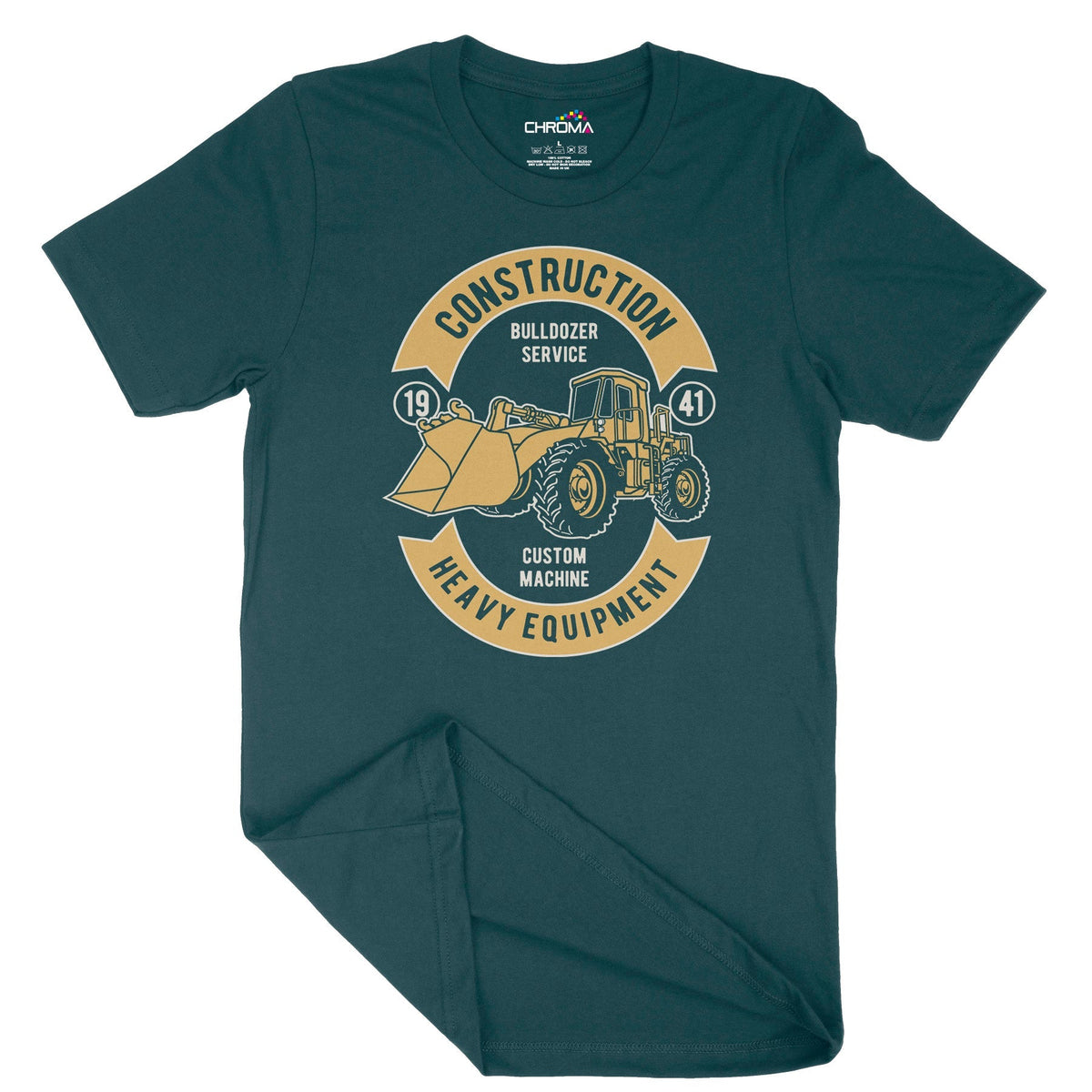 Bulldozer Service | Vintage Adult T-Shirt | Classic Vintage Clothing Chroma Clothing