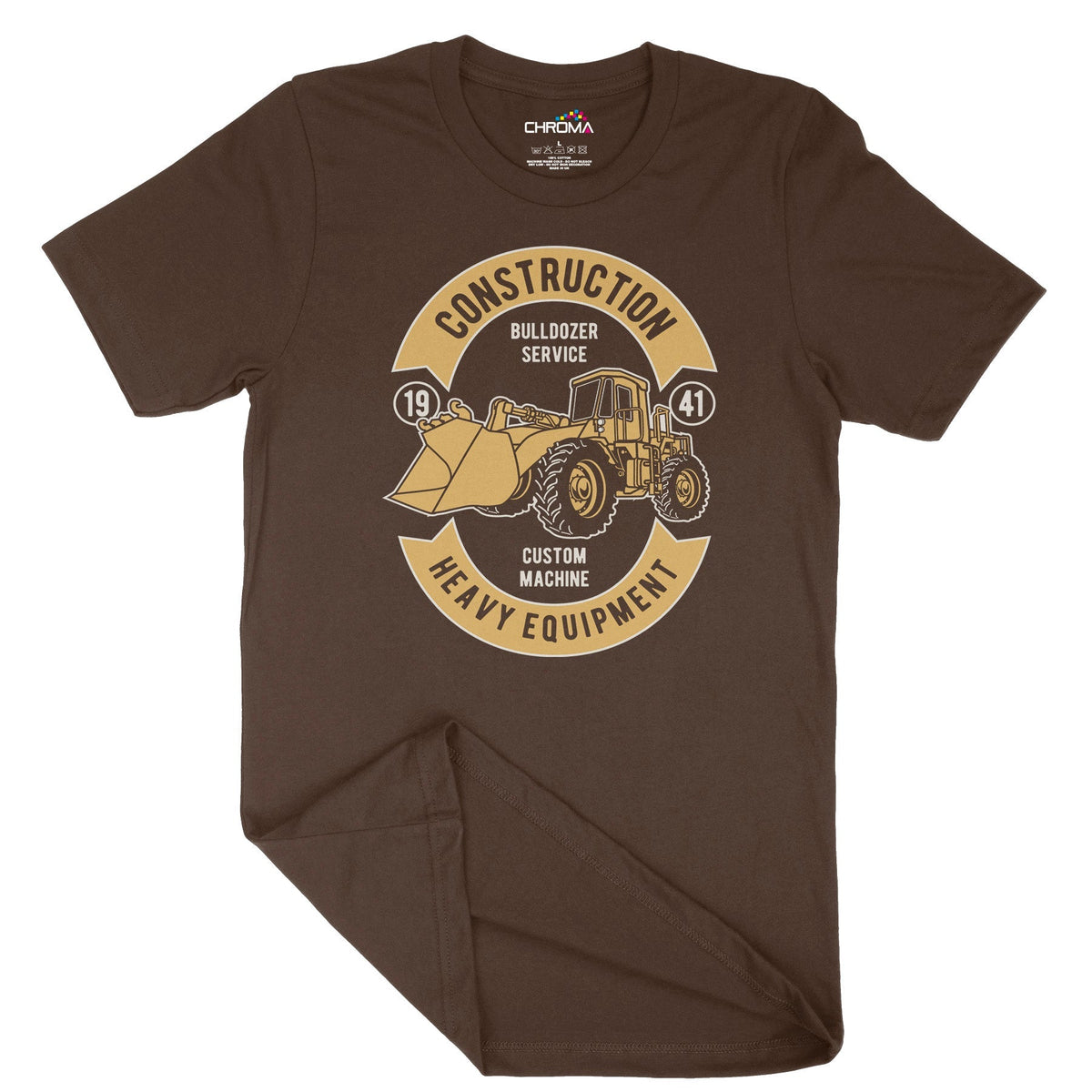 Bulldozer Service | Vintage Adult T-Shirt | Classic Vintage Clothing Chroma Clothing