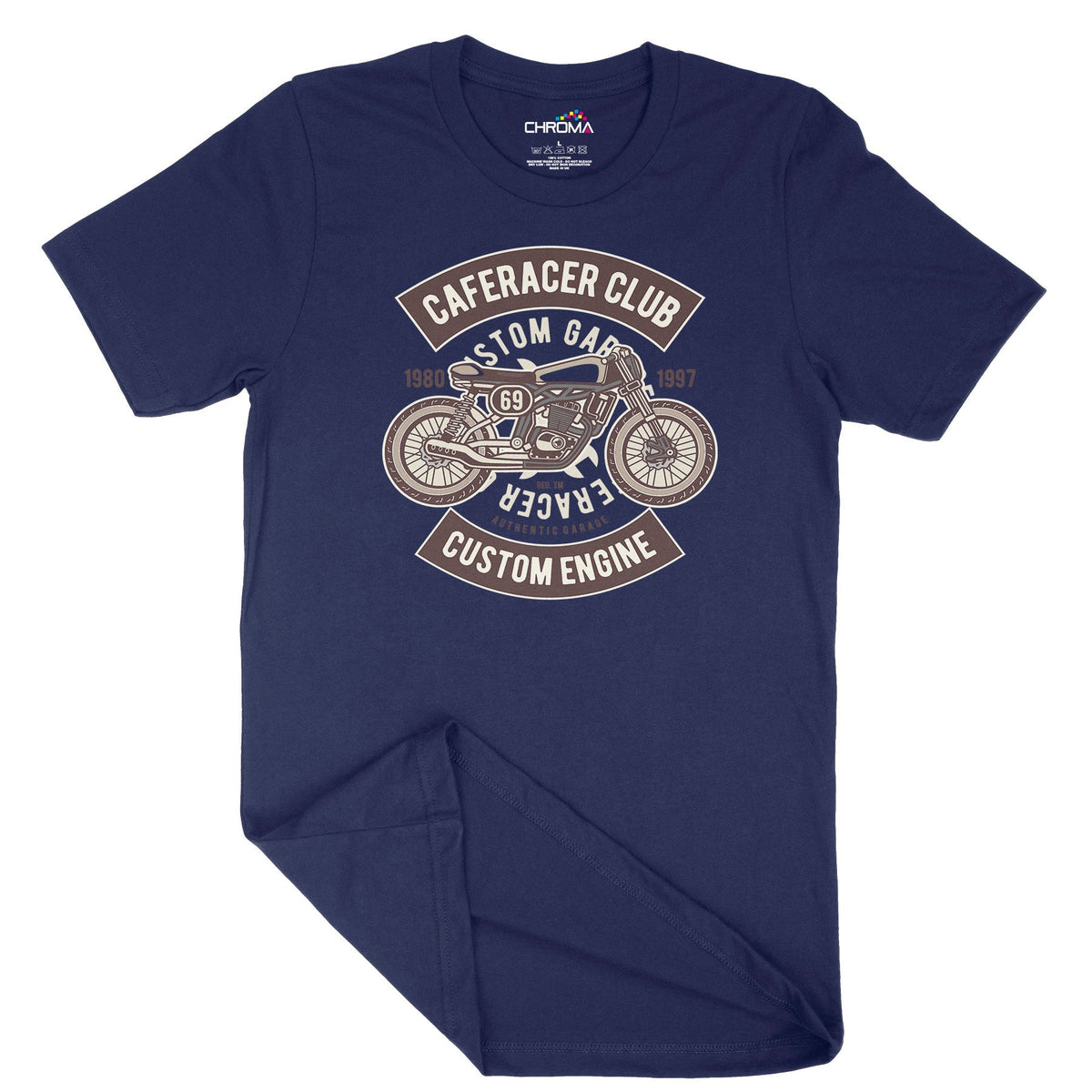 Caferacer Club | Vintage Adult T-Shirt | Classic Vintage Clothing Chroma Clothing