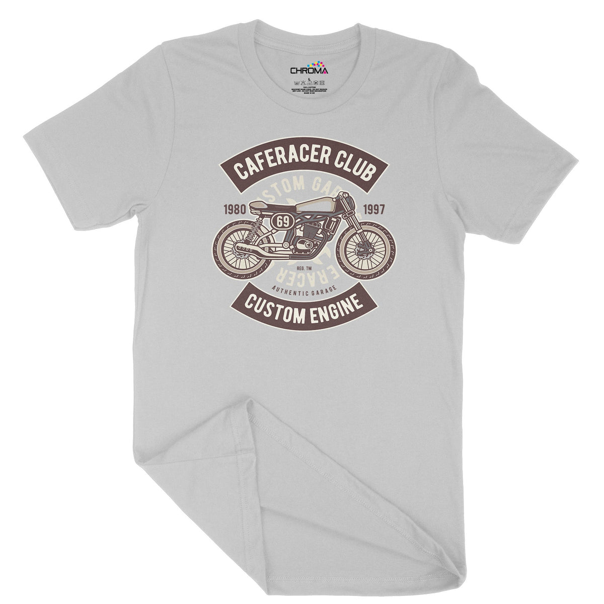 Caferacer Club | Vintage Adult T-Shirt | Classic Vintage Clothing Chroma Clothing