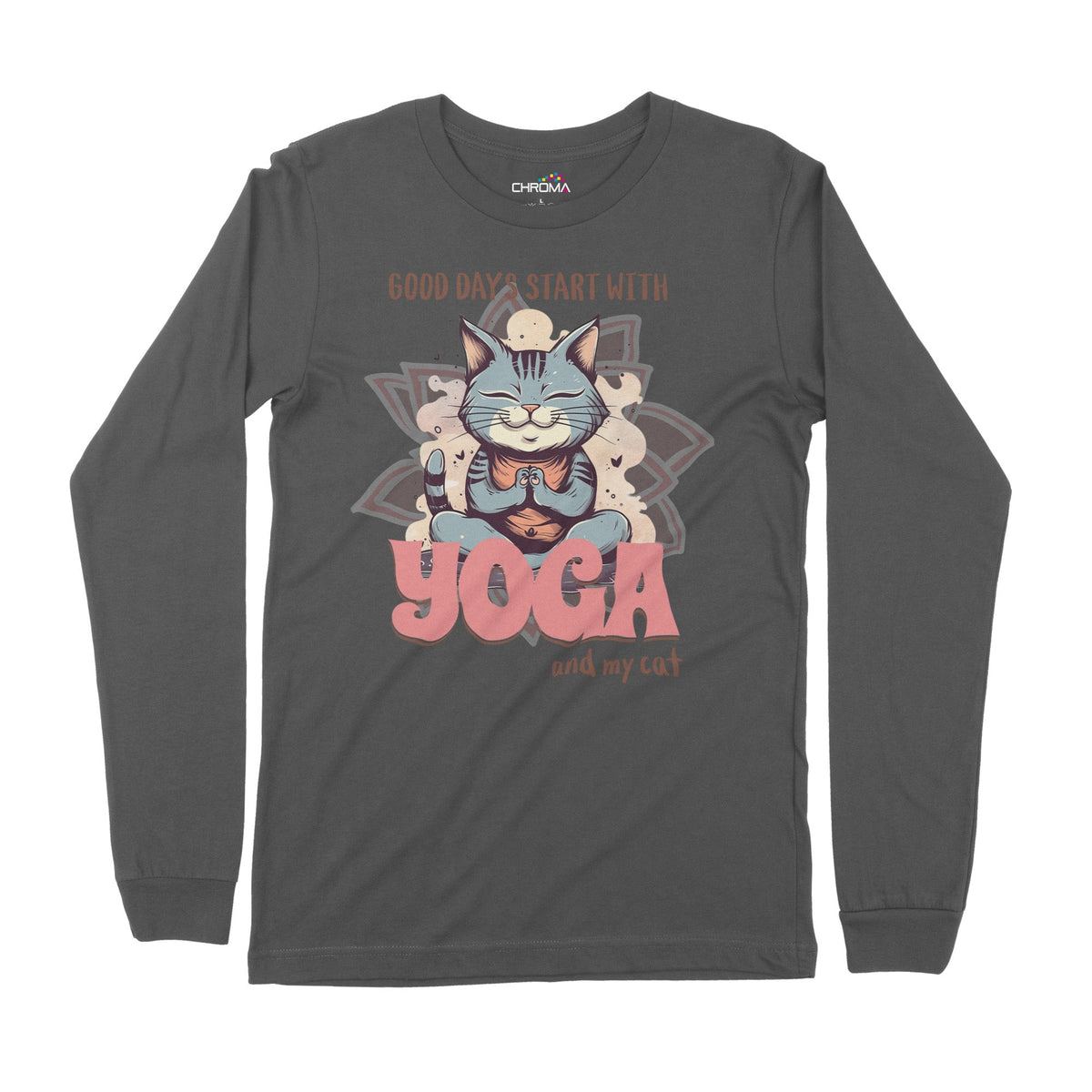 Cat Yoga | Long-Sleeve T-Shirt | Premium Quality Streetwear Chroma Clothing