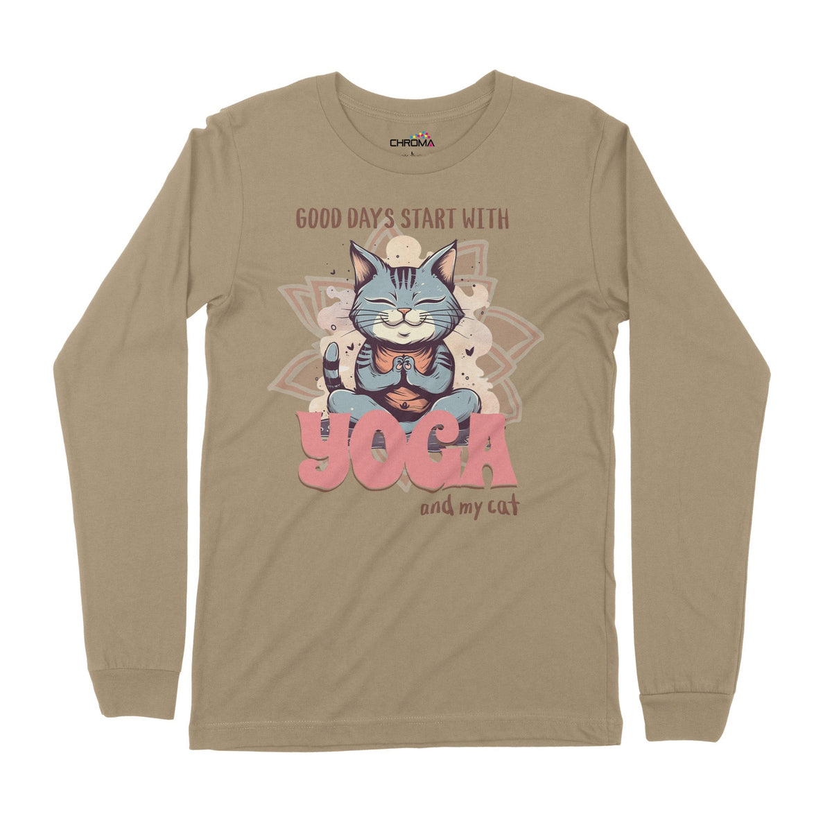 Cat Yoga | Long-Sleeve T-Shirt | Premium Quality Streetwear Chroma Clothing