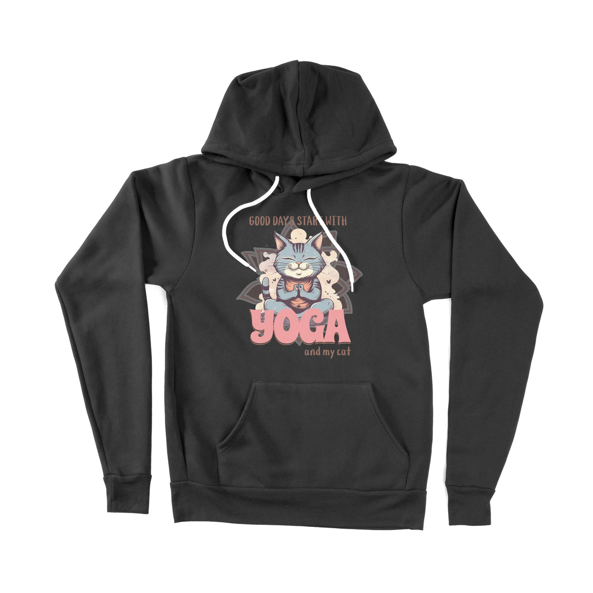 Cat Yoga Unisex Adult Pullover Hoodie Chroma Clothing