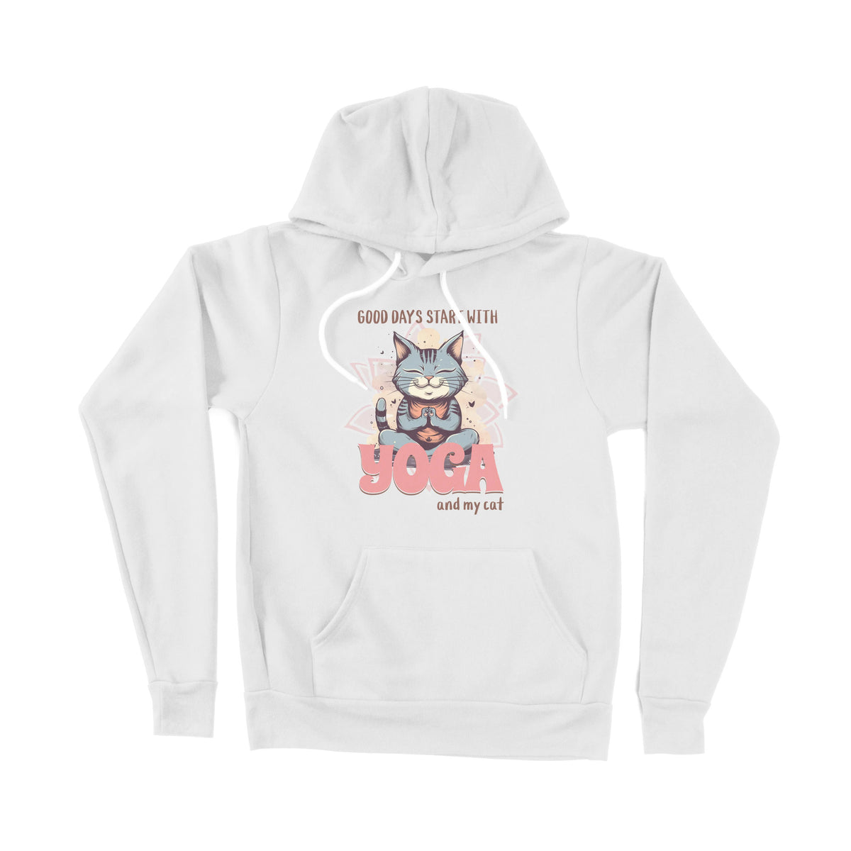 Cat Yoga Unisex Adult Pullover Hoodie Chroma Clothing