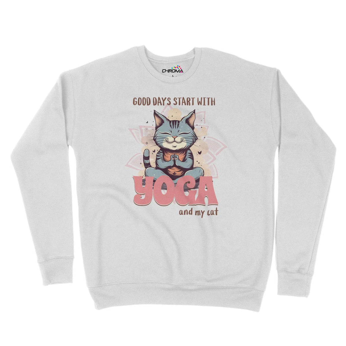 Cat Yoga Unisex Adult Sweatshirt Chroma Clothing