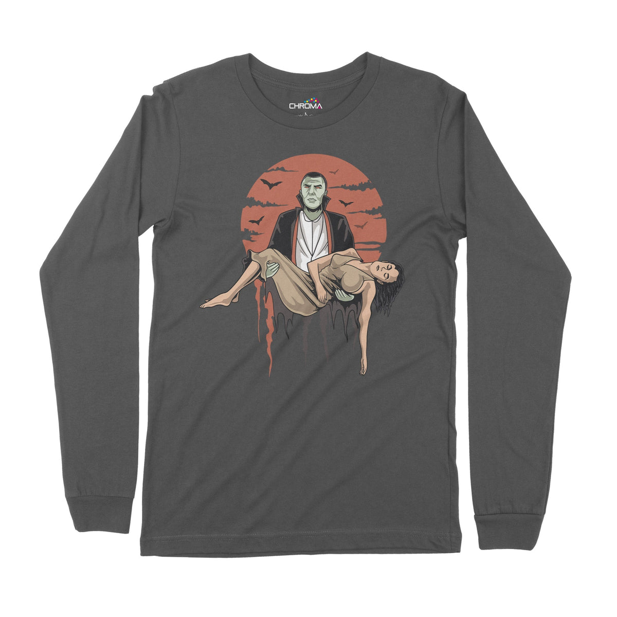 Classic Dracula | Long-Sleeve T-Shirt | Premium Quality Streetwear Chroma Clothing