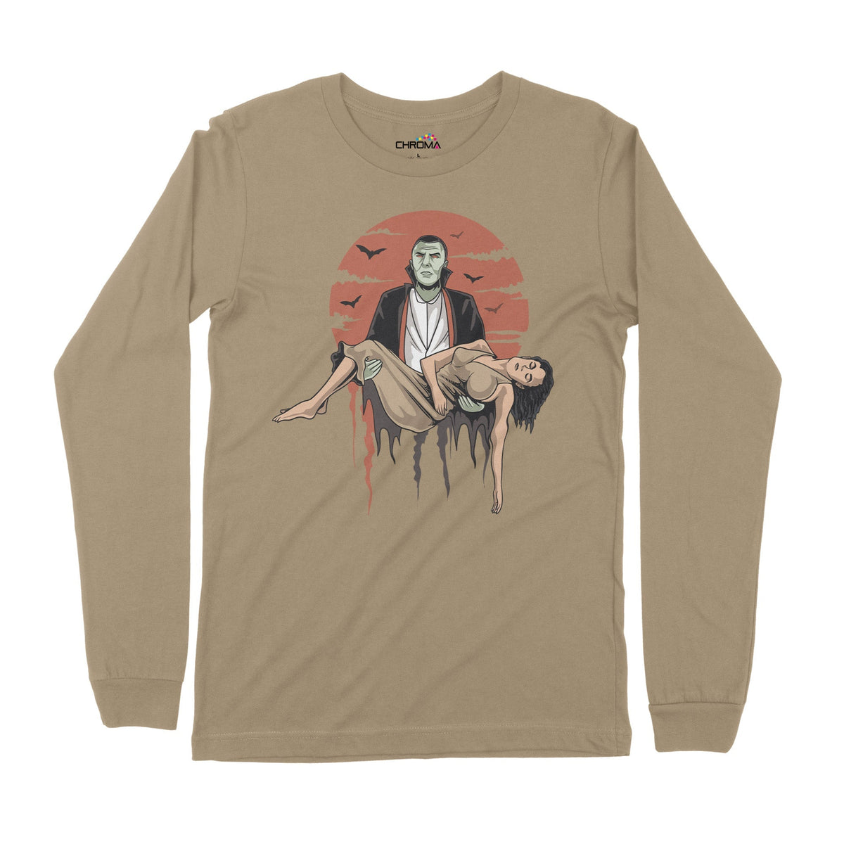 Classic Dracula | Long-Sleeve T-Shirt | Premium Quality Streetwear Chroma Clothing