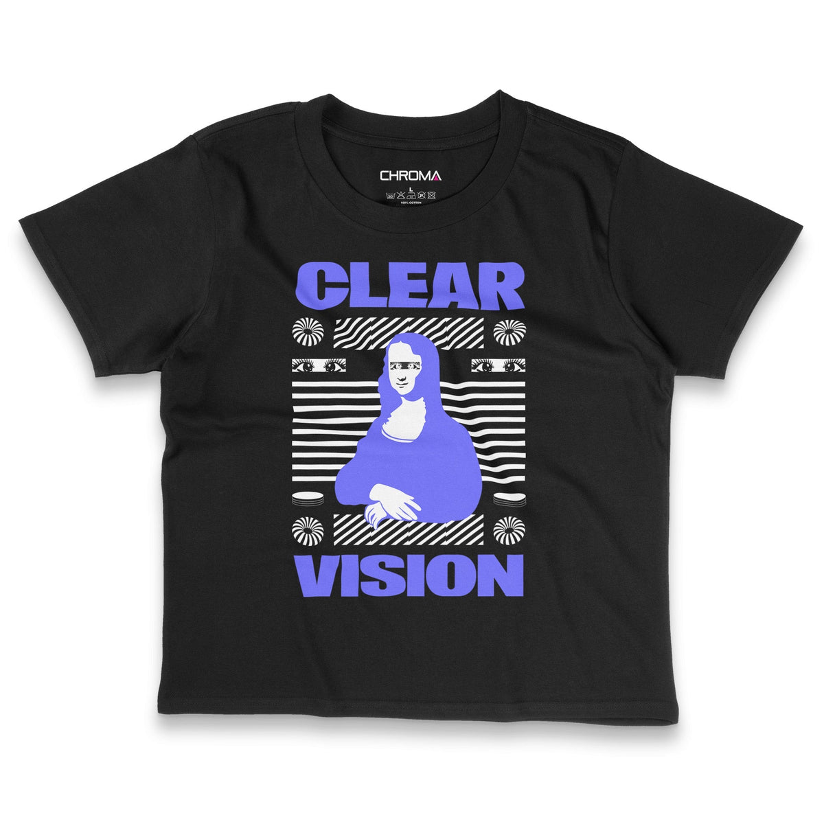 Clear Vision | Women's Cropped T-Shirt Chroma Clothing