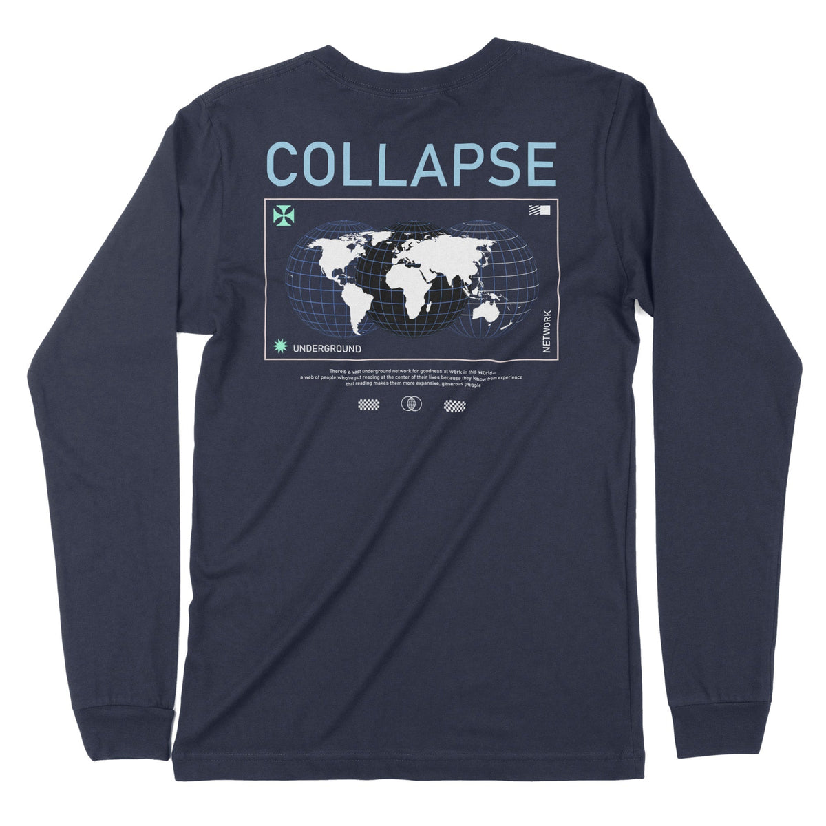 Collapse | Back Print | Long-Sleeve T-Shirt | Premium Quality Streetwe Chroma Clothing