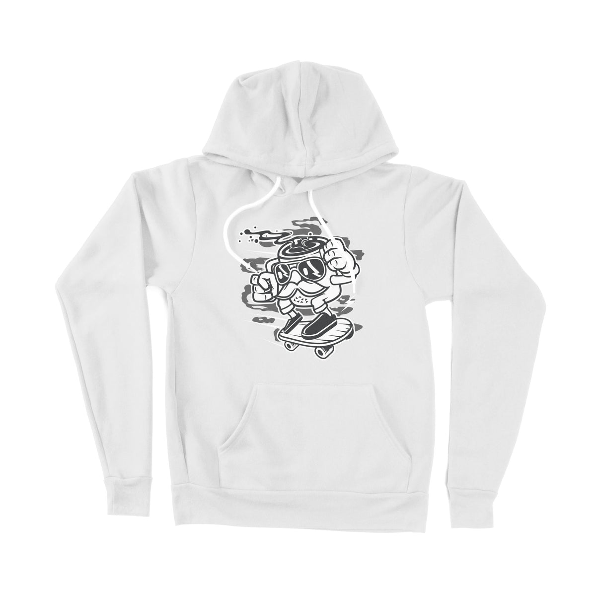 Cool Coffee Skater Dude Unisex Adult Hoodie Chroma Clothing