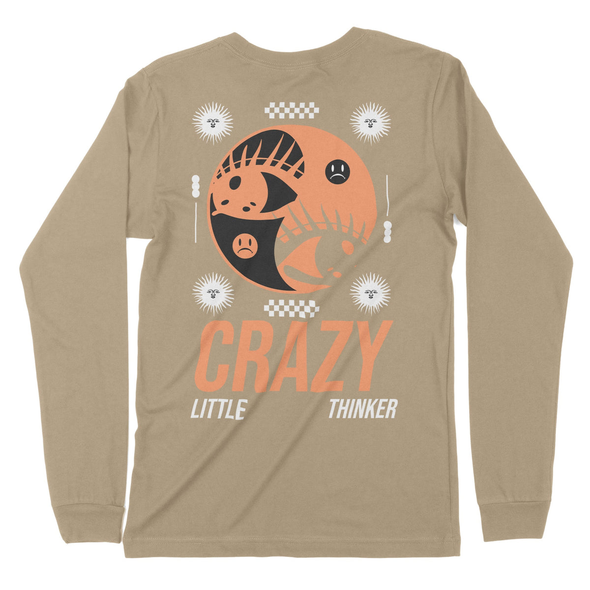 Crazy Little Thinker | Back Print | Long-Sleeve T-Shirt | Premium Qual Chroma Clothing