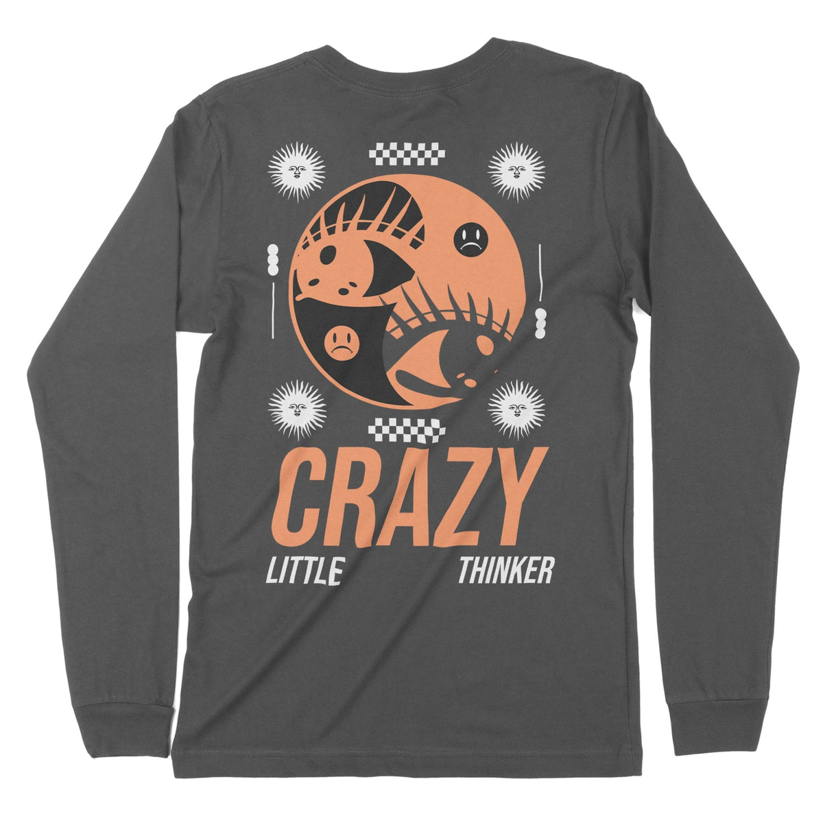 Crazy Little Thinker | Back Print | Long-Sleeve T-Shirt | Premium Qual Chroma Clothing