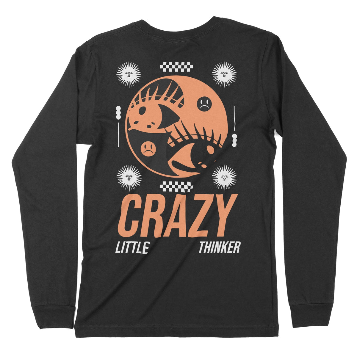 Crazy Little Thinker | Back Print | Long-Sleeve T-Shirt | Premium Qual Chroma Clothing