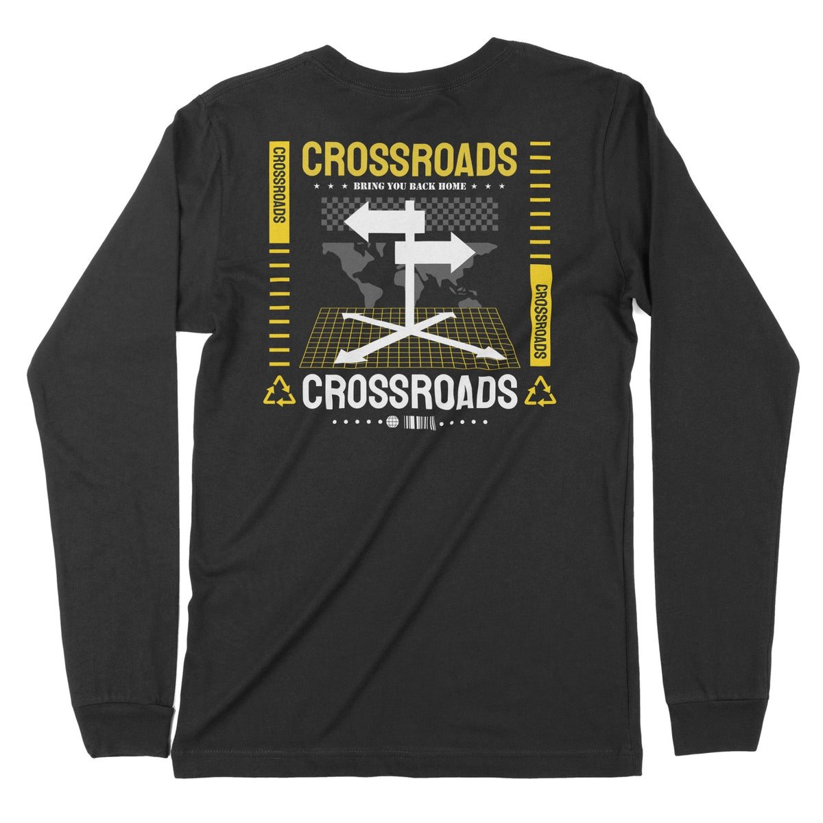 Crossroads | Back Print | Long-Sleeve T-Shirt | Premium Quality Street Chroma Clothing