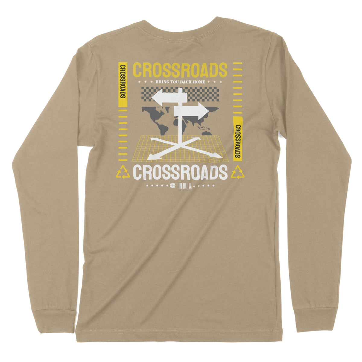 Crossroads | Back Print | Long-Sleeve T-Shirt | Premium Quality Street Chroma Clothing