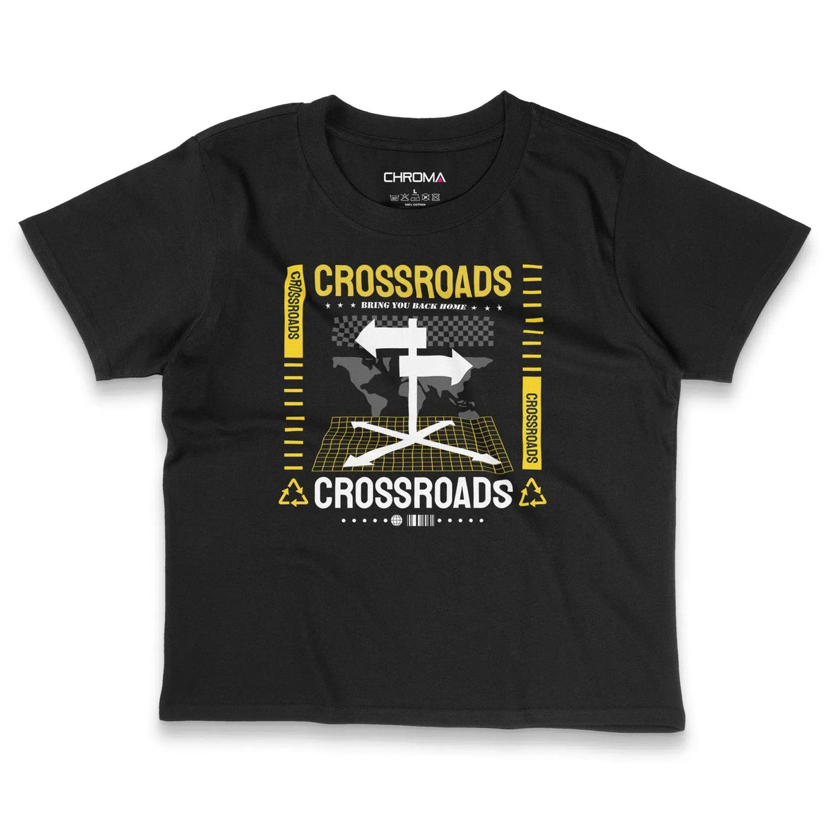 Crossroads | Women's Cropped T-Shirt Chroma Clothing