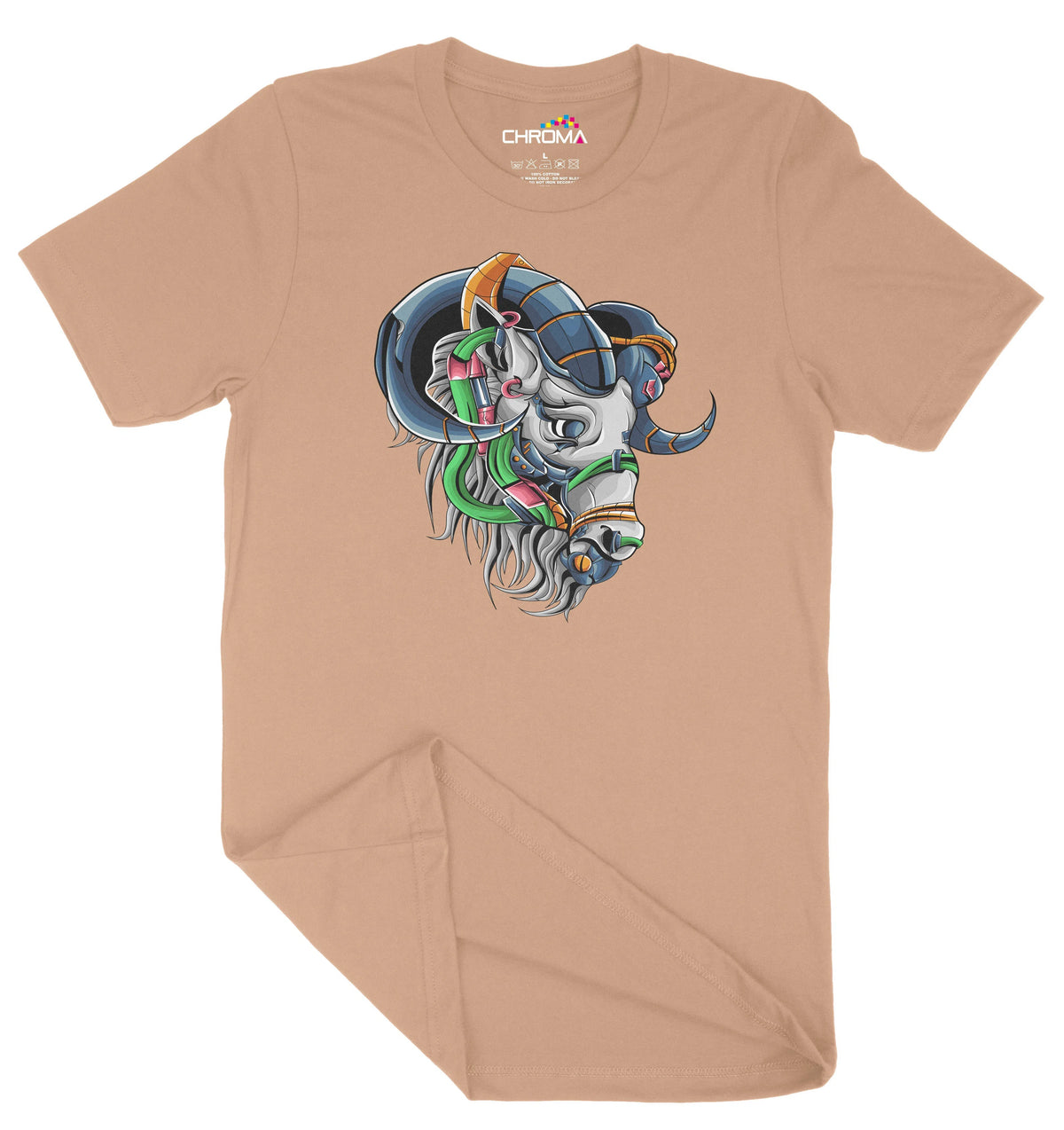 Cyberpunk Goat Unisex Adult T-Shirt | Premium Quality Streetwear Chroma Clothing