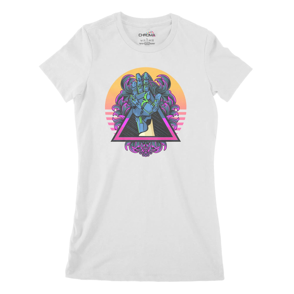 Cyborg Hand Cyberpunk Women's Classic Fitted T-Shirt | Premium Quality Chroma Clothing