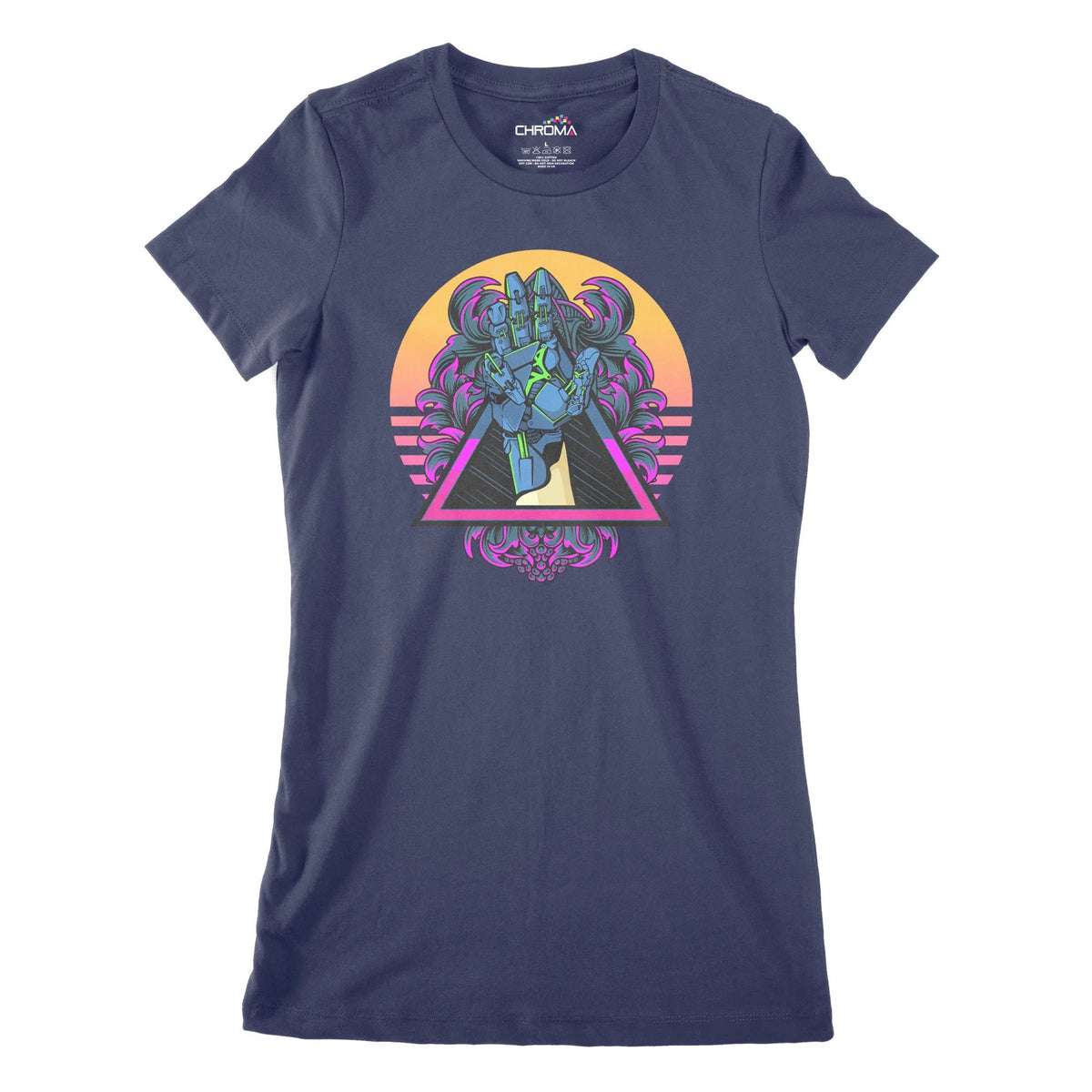 Cyborg Hand Cyberpunk Women's Classic Fitted T-Shirt | Premium Quality Chroma Clothing