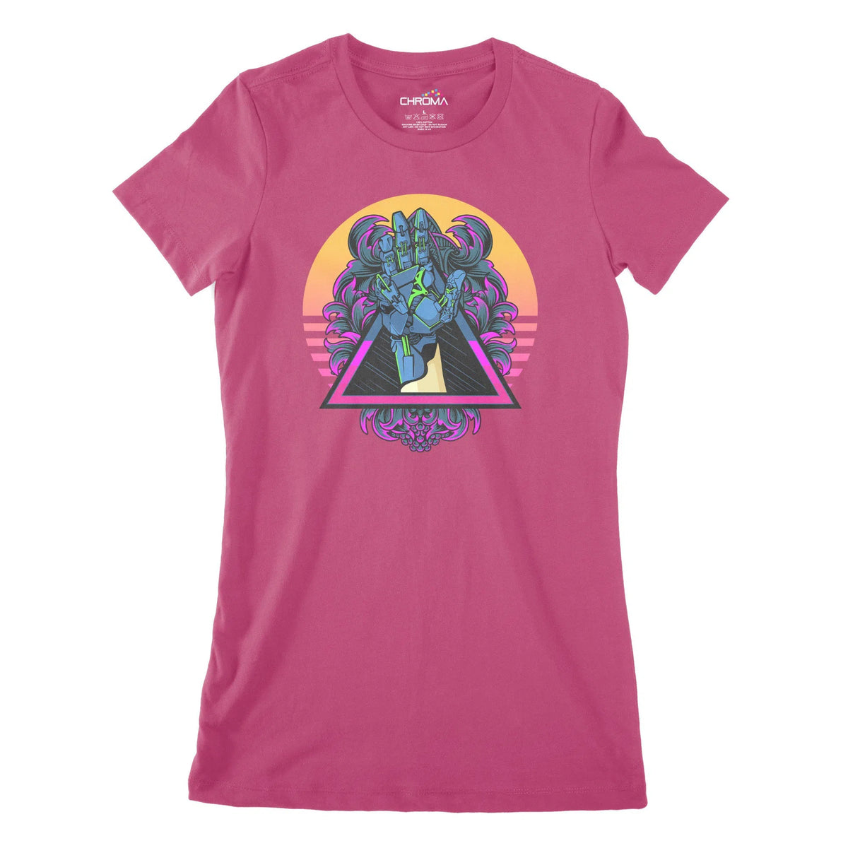 Cyborg Hand Cyberpunk Women's Classic Fitted T-Shirt | Premium Quality Chroma Clothing