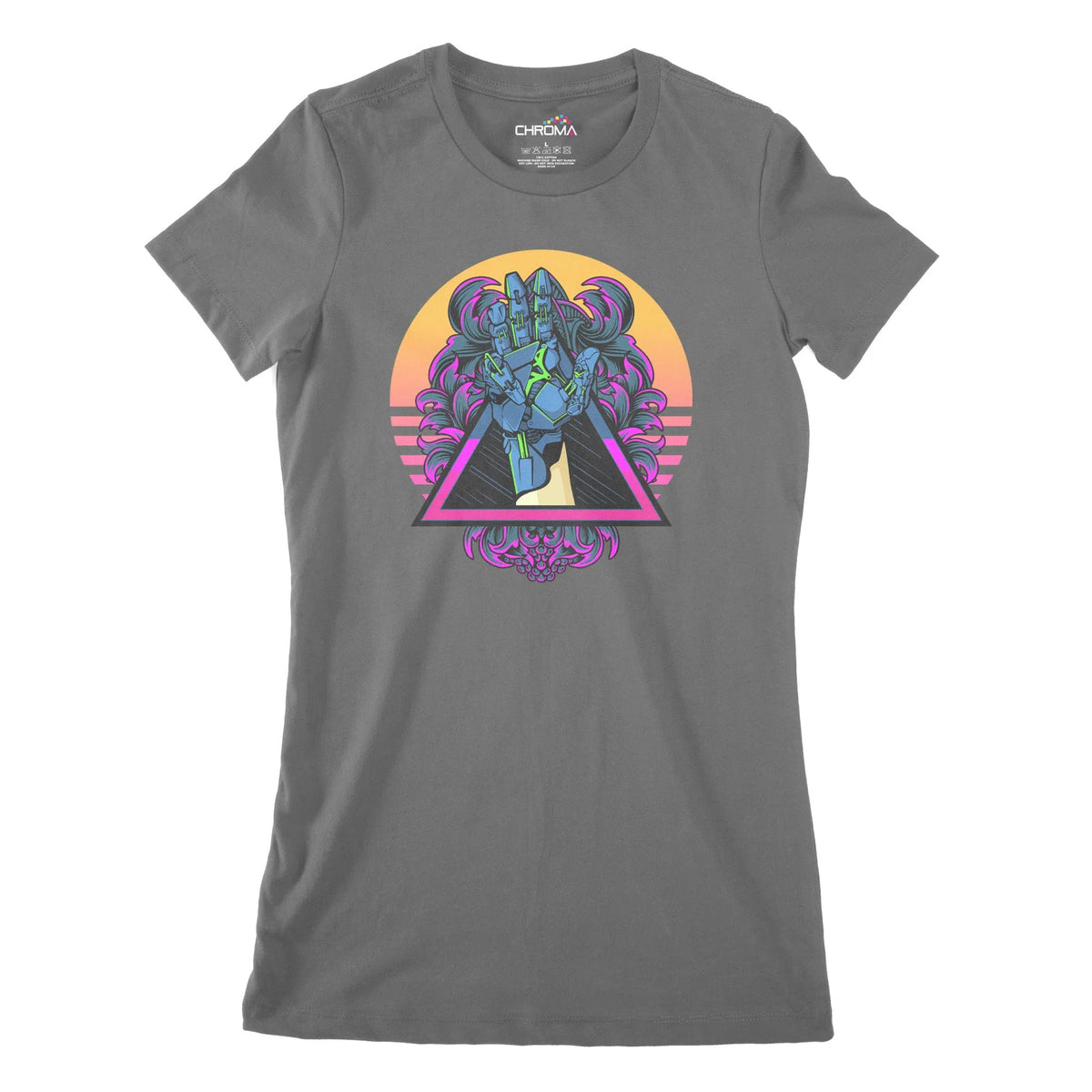 Cyborg Hand Cyberpunk Women's Classic Fitted T-Shirt | Premium Quality Chroma Clothing