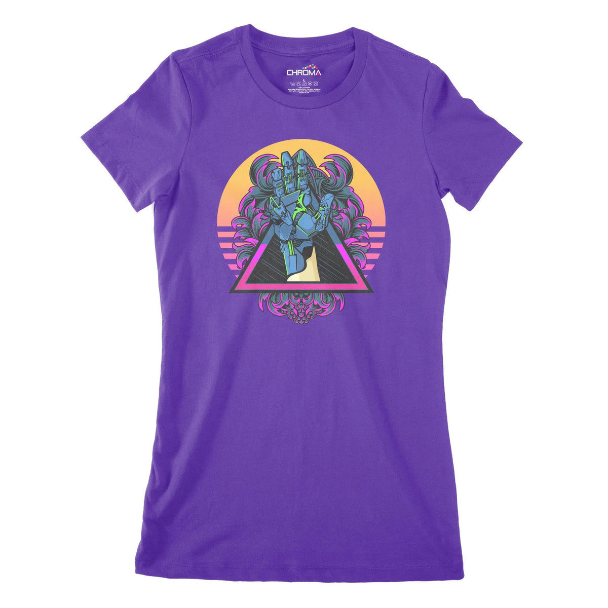 Cyborg Hand Cyberpunk Women's Classic Fitted T-Shirt | Premium Quality Chroma Clothing