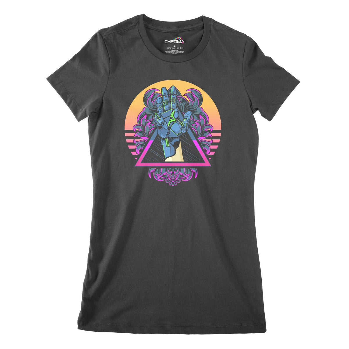 Cyborg Hand Cyberpunk Women's Classic Fitted T-Shirt | Premium Quality Chroma Clothing