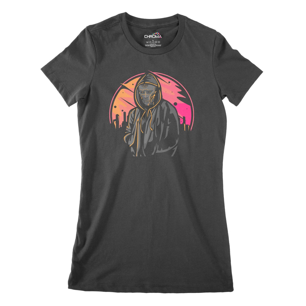 Cyborg Sunset Cyberpunk Women's Classic Fitted T-Shirt | Premium Quali Chroma Clothing