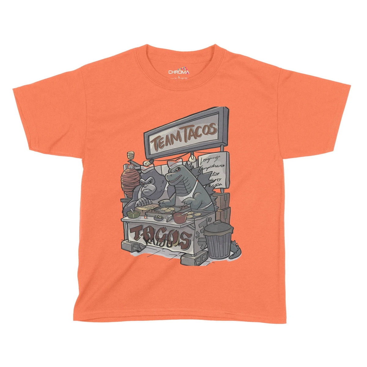 Deadly Taco Team Godzilla Halloween Kids T-Shirt | Premium Halloween C Chroma Clothing