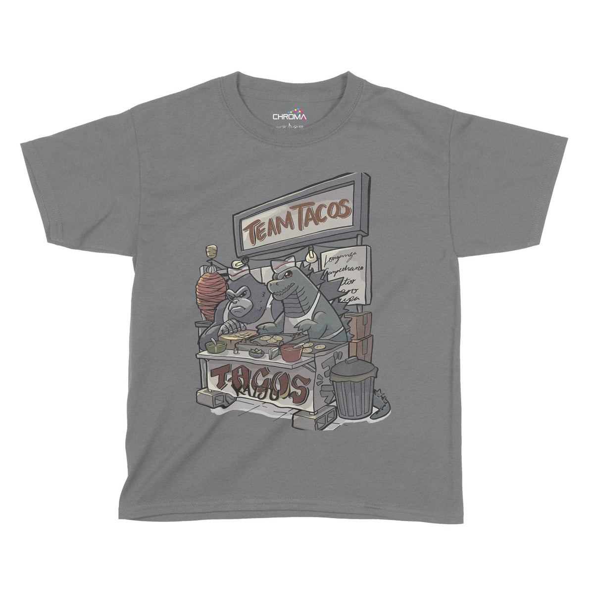 Deadly Taco Team Godzilla Halloween Kids T-Shirt | Premium Halloween C Chroma Clothing